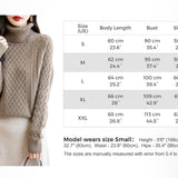 Chanyarn Women's 100% Merino Wool Turtleneck Sweater 2025 Fall Winter Vintage Cable Warm Soft Long Sleeve Knit Sweater