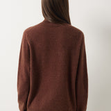 30% Cashmere 70% Merino Wool Seamless Turtleneck Sweater