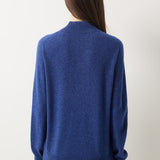 30% Cashmere 70% Merino Wool Seamless Mock Neck Sweater