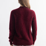 Chanyarn Women's 100% Cashmere Sweater Luxury Hairy Warm Top Mock Neck 2025 Fall Winter Long Sleeve Soft Knit Pullover