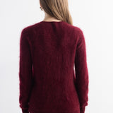 Chanyarn Women's 100% Cashmere Sweater Luxury Hairy Warm Tops Crewneck 2025 Fall Winter Long Sleeve Soft Knit Pullover