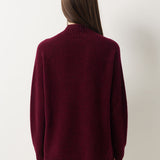 Pull à col montant sans couture 100 % laine mérinos