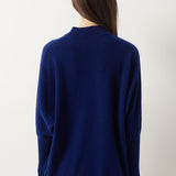 100% Merino Wool Mock Neck Batwing Sweater