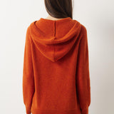Maglione con cappuccio 30% cashmere 70% lana merino