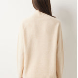 Pull à col montant sans couture 100 % laine mérinos