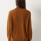 30% Cashmere 70% Merino Wool Seamless Turtleneck Sweater