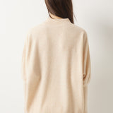100% Merino Wool Mock Neck Batwing Sweater