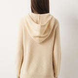 Maglione con cappuccio 30% cashmere 70% lana merino