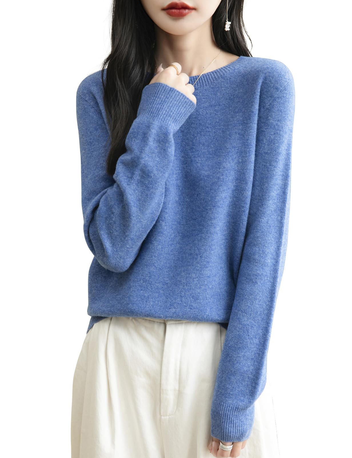 100% Merino Wool 3D-Seamless Crewneck Sweater