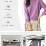 Chanyarn Women's 100% Merino Merino Séter sin costura 2025 Spring Summer Mock Cuello Media manga Tops de tejido de punto