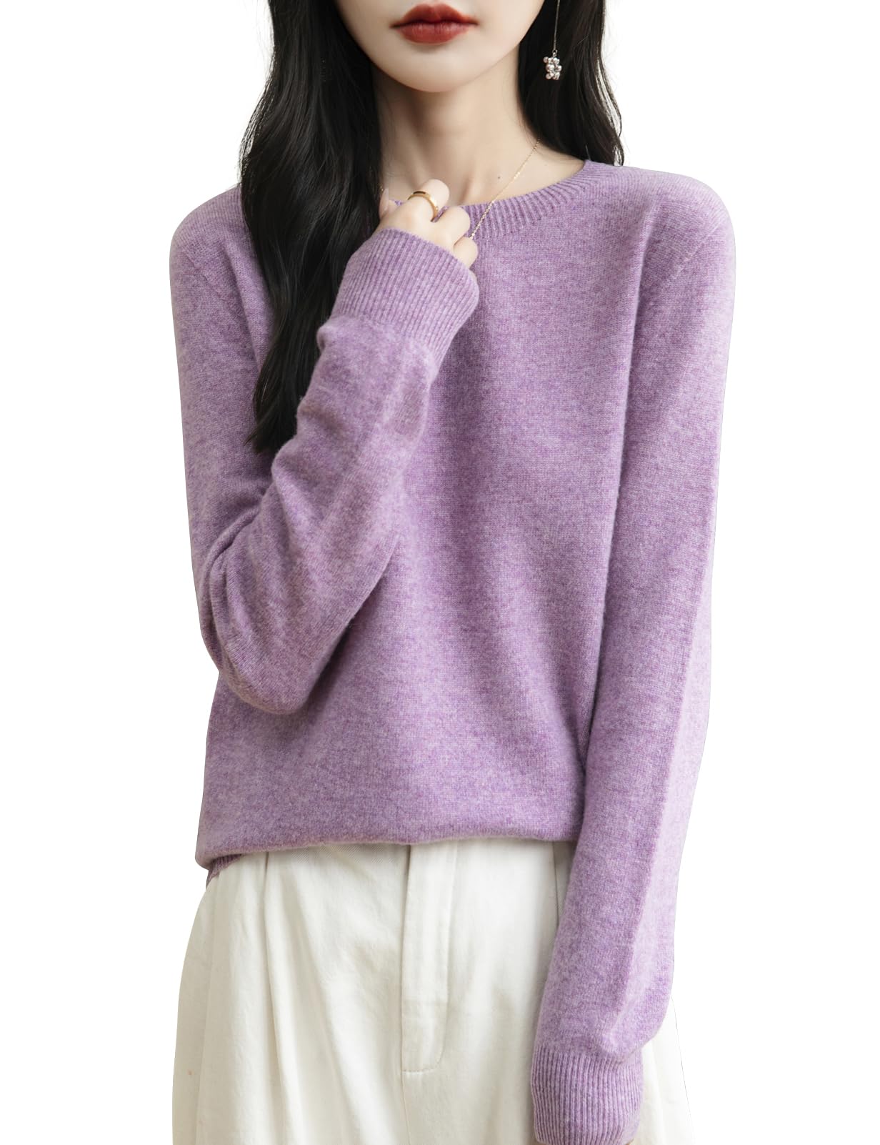 100% Merino Wool 3D-Seamless Crewneck Sweater