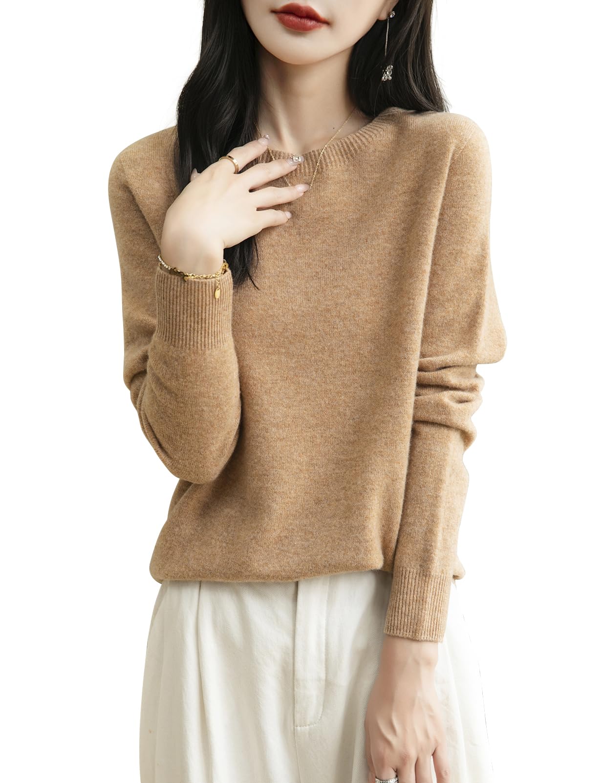100% Merino Wool 3D-Seamless Crewneck Sweater