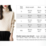 Chanyarn Women's 100% Merino Wool Turtleneck Sweater 2024 Fall Winter Casual Long Sleeve Warm Soft Cable Knitted Sweater