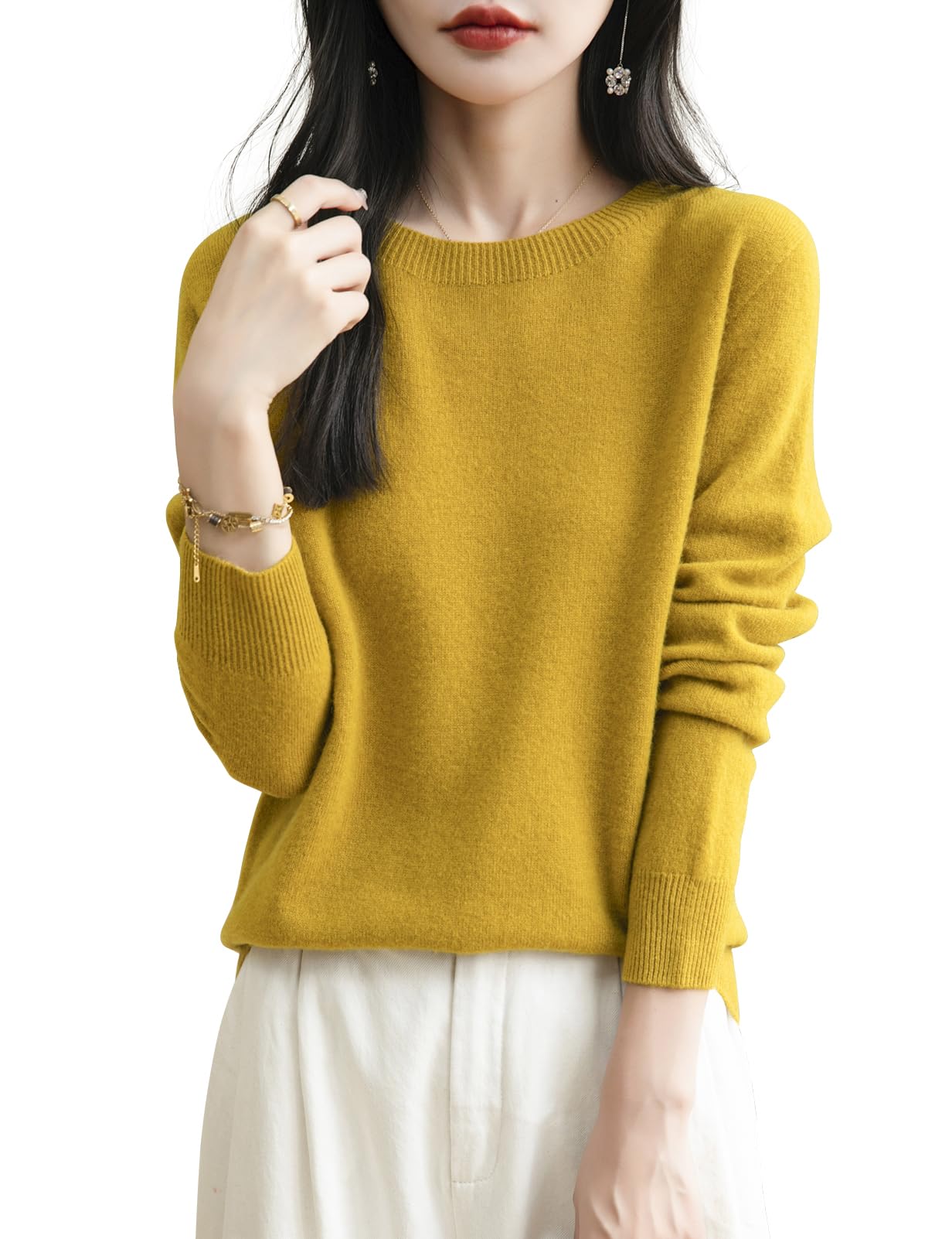 100% Merino Wool 3D-Seamless Crewneck Sweater