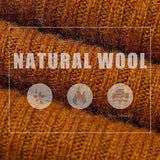Women's 100% Merino Wool Sweater 2025 Fall Winter Polo Neck Long Sleeve Warm Soft Knit Pulover Sweater