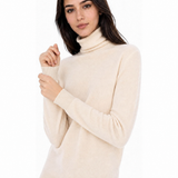 Sweter z golfem z mongolskiego kaszmiru