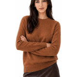Pullover girocollo in maglione di puro cashmere 100%.