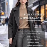 Pullover girocollo in maglione di puro cashmere 100%.