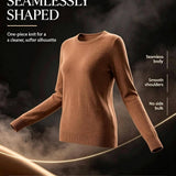 Pullover girocollo in maglione di puro cashmere 100%.