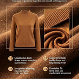 Maglione a collo finto senza cuciture 100% lana merino australiana