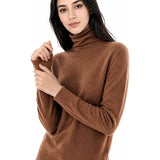 Sweter z golfem z mongolskiego kaszmiru