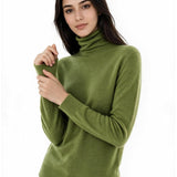 Sweter z golfem z mongolskiego kaszmiru