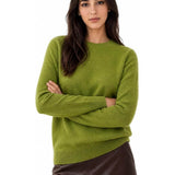Pullover girocollo in maglione di puro cashmere 100%.