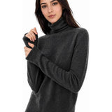 Sweter z golfem z mongolskiego kaszmiru
