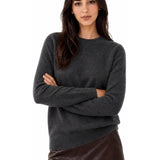 Pullover girocollo in maglione di puro cashmere 100%.