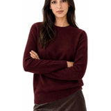 Pullover girocollo in maglione di puro cashmere 100%.