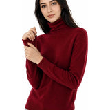 Sweter z golfem z mongolskiego kaszmiru