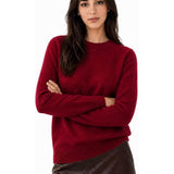 Pullover girocollo in maglione di puro cashmere 100%.